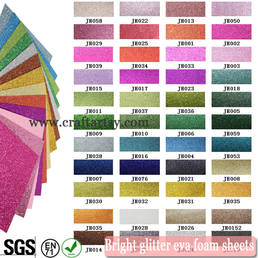 color chart for bright glitter eva foam sheet